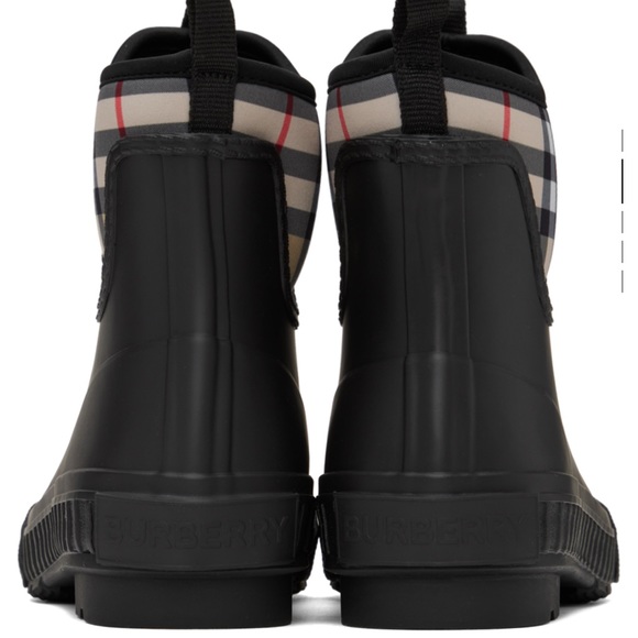 Flinton Check Rain Booties - 11B / 41EU - BLACK - Picture 3 of 5